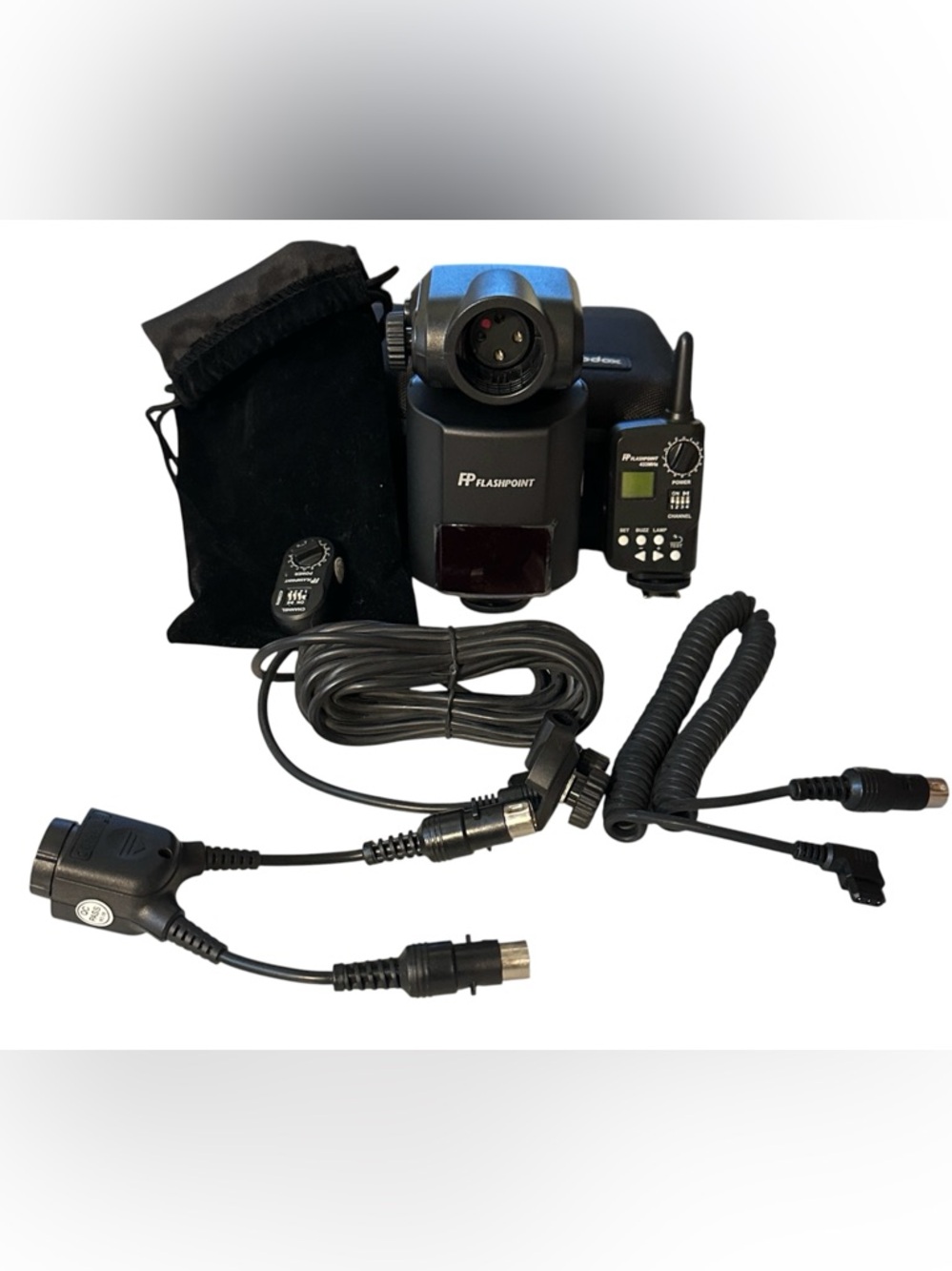 Flashpoint StreakLight 360 Ws Flash Strobe Transmitter Receiver Cables Cord Set